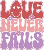 Love never fails, valentine's day tote bag design - free svg file for members