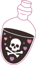 Love poison bottle free svg file for members, Valentine's day