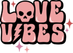 Love vibes, skull, sassy valentine's day sweatshirt design - free svg file for members
