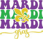 Mardi gras sign, echo stacked text, sweatshirt design - free svg file for members
