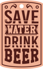 Save water drink beer, funny beer bottle gift tag - free svg file for members