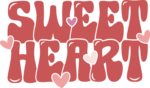 Sweet heart, valentine's day gift for her, baby onesie design - free svg file for members