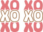 XOXO sign, echo stacked text, valentine's day sweatshirt design - free svg file for members