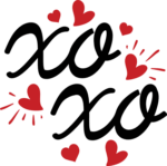 XOXO sign free svg file for members, valentine's day sweatshirt design