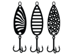 Fishing baits clipart image free svg file for members, fishing svg bundle