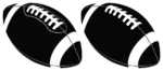 American football ball silhouette free svg file for members, clipart image, detailed stitches