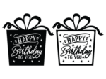 Happy birthday to you, gift box, bundle free svg file for members, birthday decor