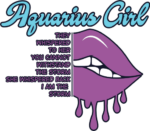 Aquarius girl, half dripping lips free svg file for members, birthday svg for tshirt