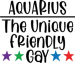 Aquarius, the unique friendly gay free svg file for members, Zodiac sign sweatshirt design