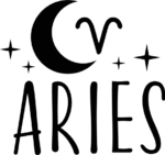 Aries sign and moon free svg file for members, zodiac svg for tumbler or cup
