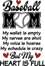 Baseball mom, my wallet is empty, my nerves are shot free svg file for members, funny svg for tshirt