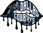Dallas Cowboys, biting dripping lips free svg file for members, American football vector image