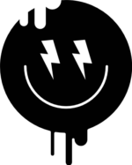 Lightning Eyes Dripping Smiley emoji free svg file for members, silhouette