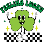 Feeling lucky shamrock emoji free svg file for members, St Patrick day svg for tshirt