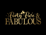 Forty five and fabulous free svg file for members, golden png for sublimation, birthday gift