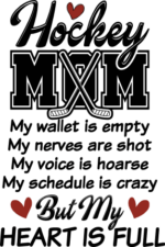 Hockey mom, my wallet is empty, my nerves are shot free svg file for members, funny svg for tshirt