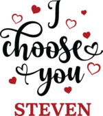 I choose you, custom name, Valentines day gift - free svg files for members