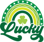 Lucky sign, rainbow free svg file for members, St Patrick's day tshirt design