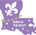 Louisiana map, Born in the boot free svg file for members, Fleur de lis, Mardi gras svg