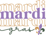 Mardi gras, echo stacked text free svg file for members, Fat Tuesday tshirt design