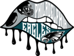 Philadelphia Eagles, biting dripping lips free svg file for members, NFL team mascot vector svg image