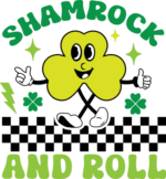Shamrock and roll, clover leaf emoji free svg file for members, Saint Patrick day tshirt design