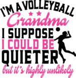 I'm a volleyball Grandma, I suppose, I could be quieter free svg file for members, funny svg for sweatshirt