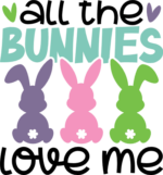 All the bunnies love me free svg file for members, Funny Easter Toddler Shirt Design