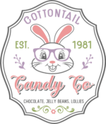 Cottontail candy co free svg file for members, bunny wearing glasses, Easter candy sign