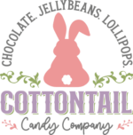 Cottontail candy company, Chocolate, jellybeans, lollipops free svg file for members, bunny, Easter sign