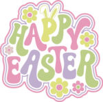 Floral Happy Easter Sign free svg file for members, Easter wishes svg