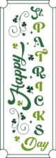 Happy st patricks day free svg file for members, vertical porch sign