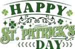 Happy st patrick's day wall art decoration - free svg file for members