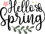 Hello spring poster free svg file for members, easter wall decor