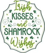 Irish kisses and shamrock wishes free svg file for members, st patricks day svg for shirt