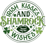 Saint patrick's day svg for shirt free svg file for members, Irish kisses and shamrock wishes
