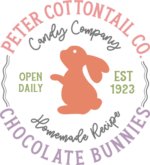 Peter cottontail co candy company, chocolate bunnies free svg file for members, Easter wall sign