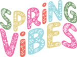 Spring vibes, floral font free svg file for members, svg for tumbler