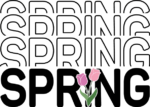 Spring, echo stacked text free svg file for members, sweatshirt design