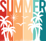 Summer sign and palm trees free svg file for members, svg for t-shirt