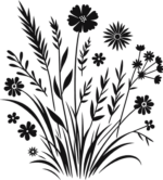 Flowers and grass free svg file for members, gardening vector image