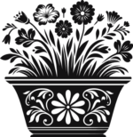 Planter Box and flowers free svg file for members, gardening vector image, decal