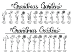 Grandma's garden free svg file for members, custom grandkids names, mother's day gift