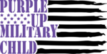 Purple up military child free svg file for members, distressed flag, t-shirt design
