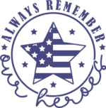 4th of July svg for tee, free svg file for members, Always remember our heroes