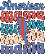 American Mama, echo stacked text free svg file for members, patriotic sweatshirt design for mom