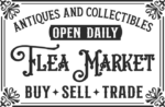 Antiques and collectibles, flea market free svg file for members, farmhouse sign