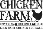 Chicken farm, happy hens, free range, fresh eggs for sale free svg file for members, farmhouse sign