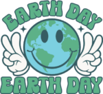 Earth day, planet earth smiley emoji and peace symbol free svg file for members, shirt design