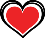 Double heart free svg file for members, clipart image, decal